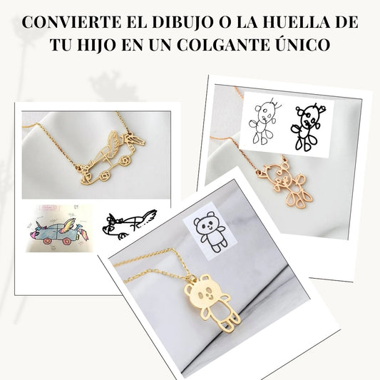 Collar personalizado con dibujo o huella de tu hijo