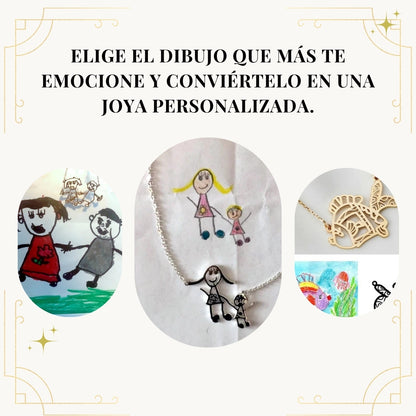 Collar personalizado con dibujo o huella de tu hijo