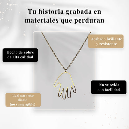 Collar personalizado con dibujo o huella de tu hijo